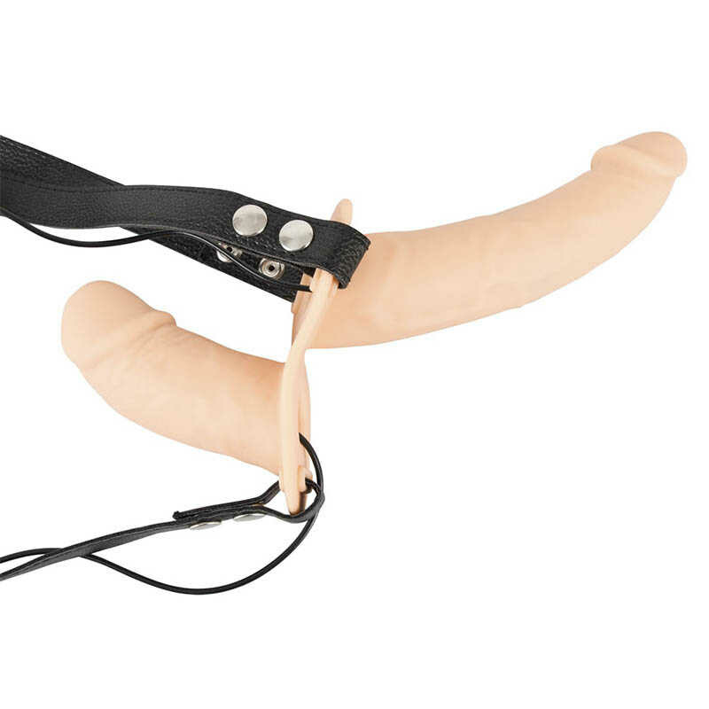 Двойной страпон с вибрацией  Vibration Strap-On Duo