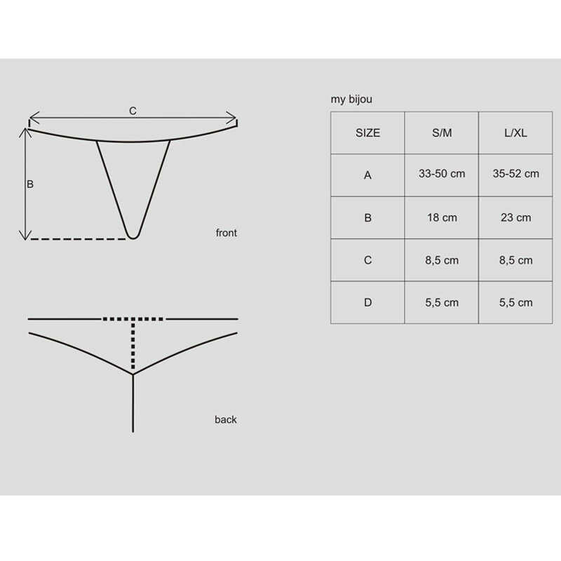 Стрінги My Bijou thong black L / XL - Зображення 7