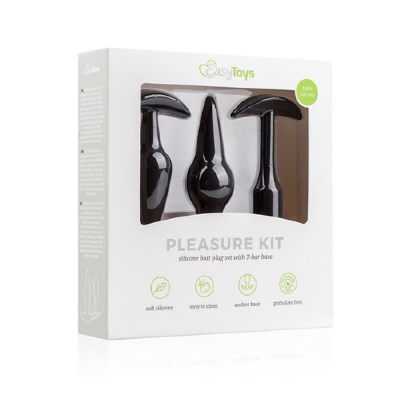 Набір анальних пробок Pleasure чорний EasyToys - Зображення 7