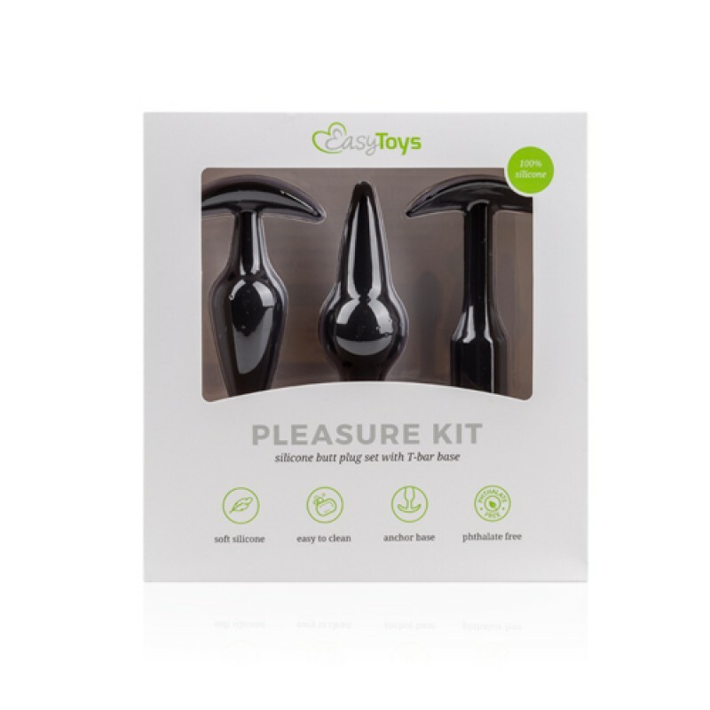 Набір анальних пробок Pleasure чорний EasyToys - Зображення 8