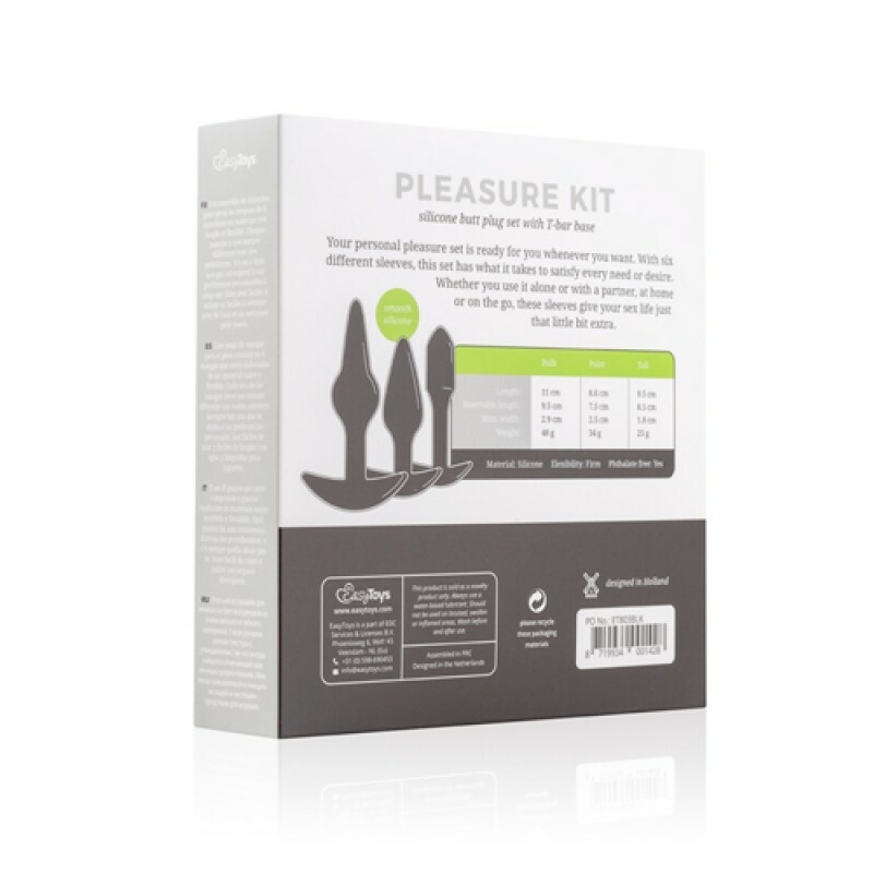 Набір анальних пробок Pleasure чорний EasyToys - Зображення 9