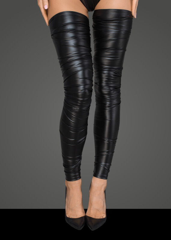 Панчохи без носка F207 Noir Handmade XL - Изображение 8