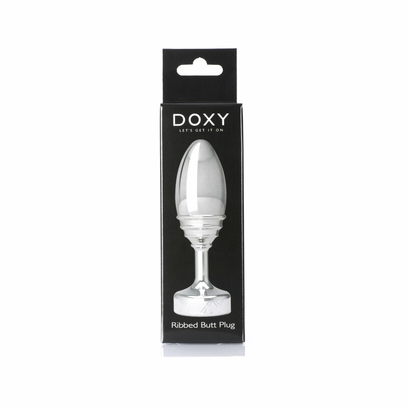 Анальна пробка ребриста, метал Doxy Ribbed Butt Plug - Зображення 8