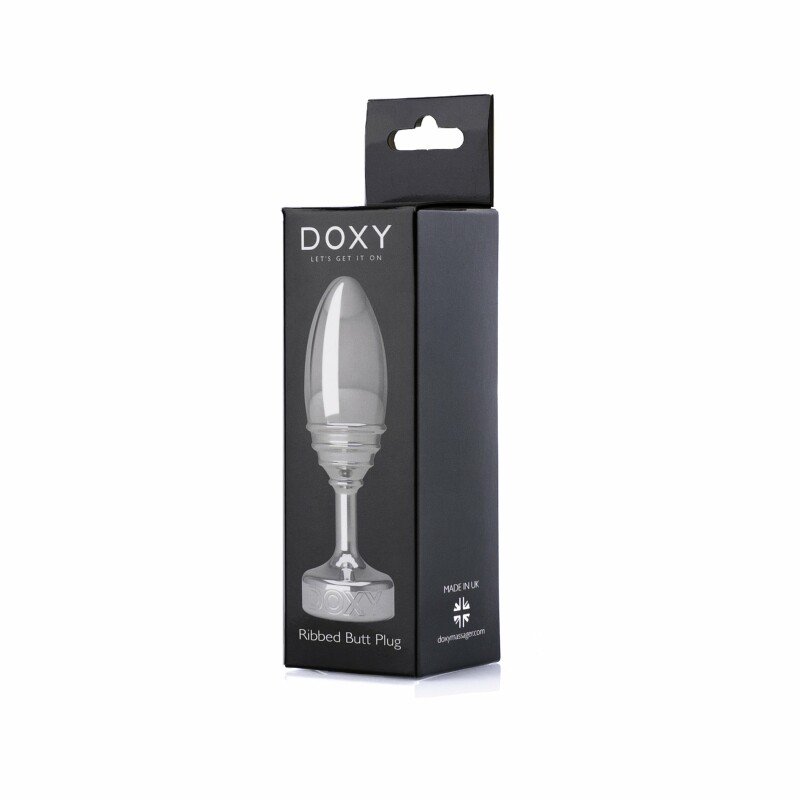 Анальна пробка ребриста, метал Doxy Ribbed Butt Plug - Зображення 7