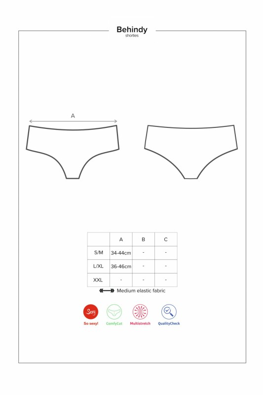Сексуальні шортики мереживні, чорні Behindy shorties S / M - Зображення 9