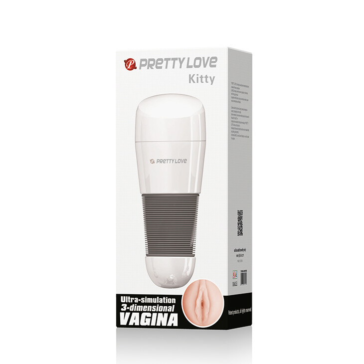 Мастурбатор-вагіна Pretty Love Kitty в колбі, бежевий, 20.5 х 8.4 см - Изображение 6