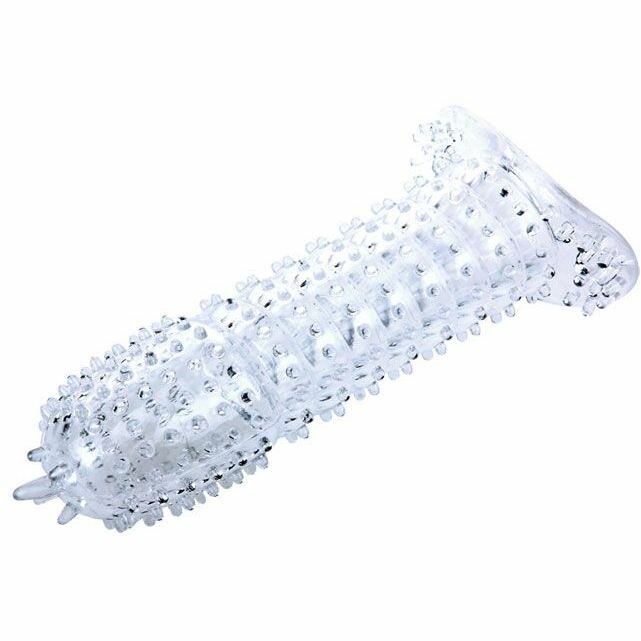 Прозрачная насадка на член с усиками - Silikon Sleeve, Clear - Зображення 2