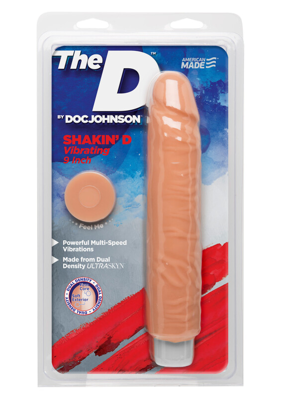 Вібратор реалістичний Doc Johnson, бежевий, 23 х 4 см - Изображение 1