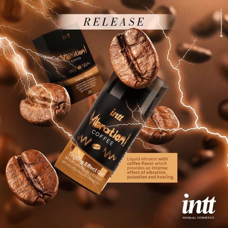 Рідкий вібратор Intt Vibration Coffee, 15 мл, зі смаком кави - Зображення 6