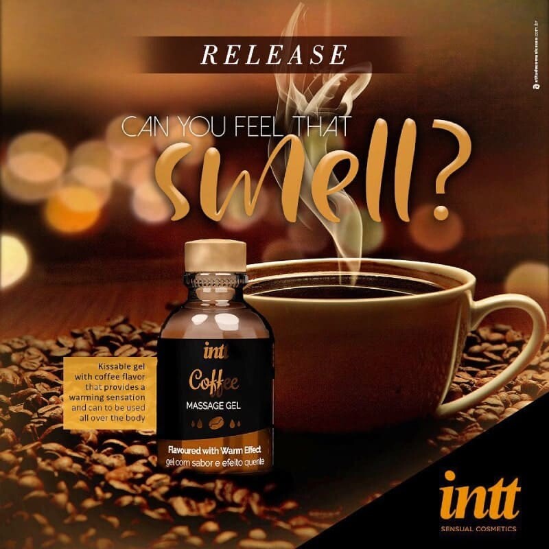 Масажний гель Intt Coffee, 30 мл, зі зігріваючим ефектом, зі смаком кави - Изображение 5