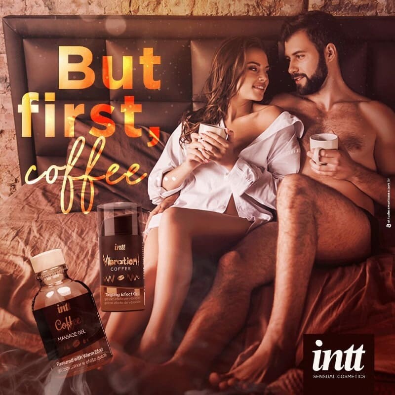 Масажний гель Intt Coffee, 30 мл, зі зігріваючим ефектом, зі смаком кави - Изображение 1
