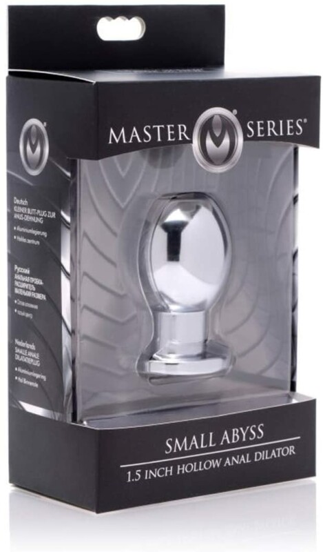 Анальна пробка тунель металева Small Abyss Steel Hollow Anal Plug - Зображення 5