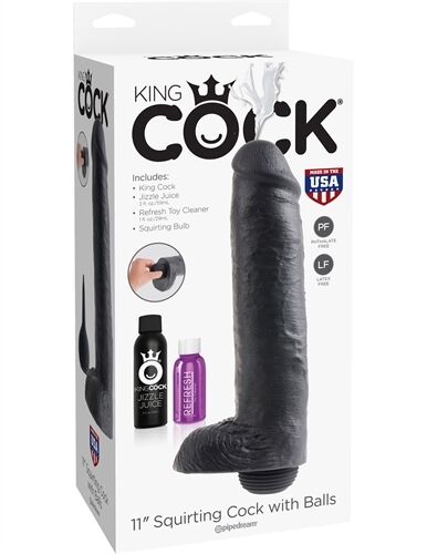 Фаллоимитатор семяизвержения King Cock Squirting Dildo 30 cm - Black - Изображение 3