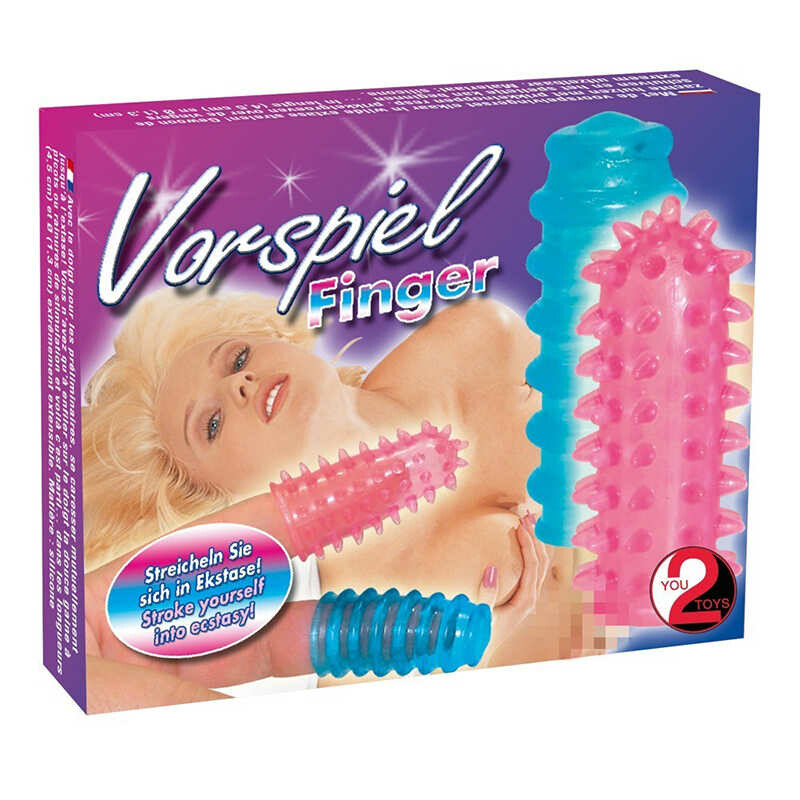 Насадки на палець рельєфні, Yoy2Toys різнокольорові, 2 шт - Зображення 1