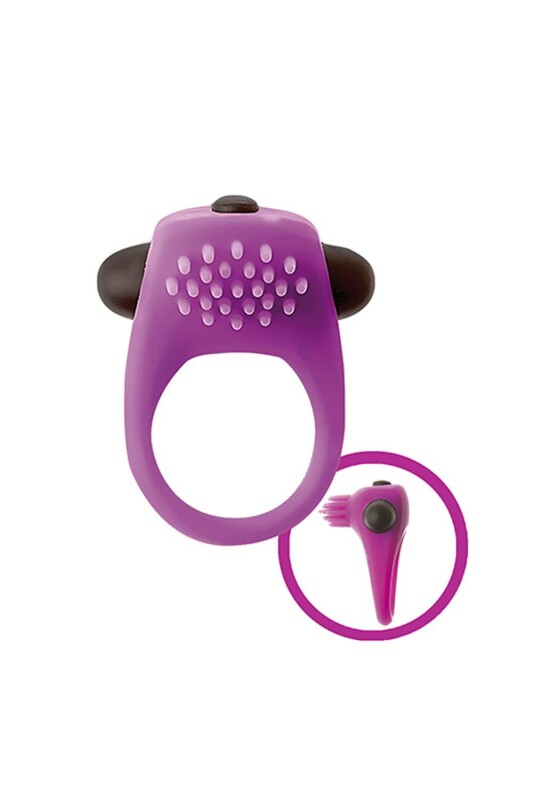 Віброкільце з рельєфом VIBRATING RING PURPLE