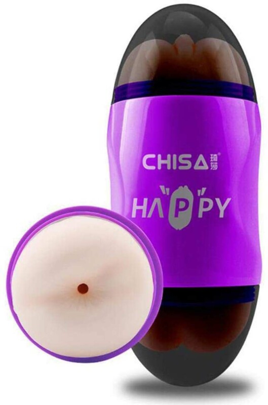 Мастурбатор вагина и анус двухсторонний с вибрацией - Happy Cup Mouth &amp; Ass Masturbator
