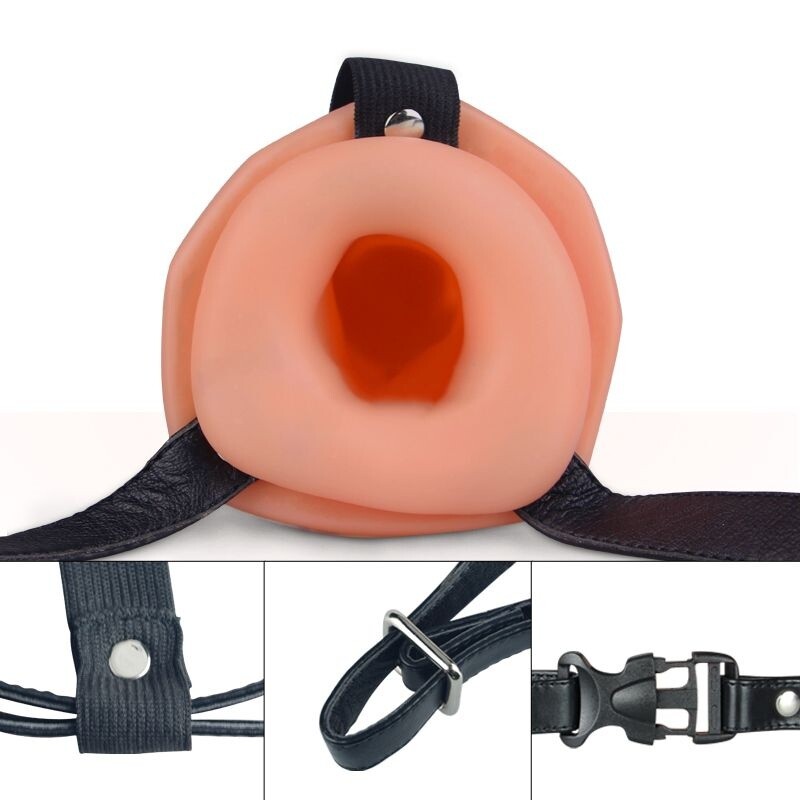 Унісекс страпон-фалопротез (порожнистий) для подвійного проникнення-Vibrating Unisex Hollow Strap On - Изображение 1
