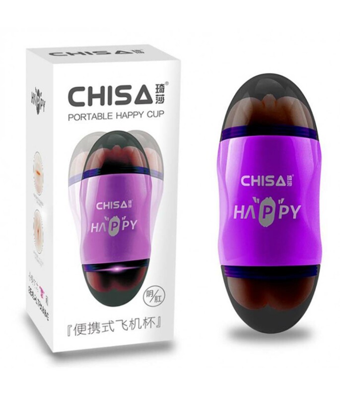 Мастурбатор вагина и анус двухсторонний с вибрацией - Happy Cup Mouth &amp; Ass Masturbator - Изображение 3