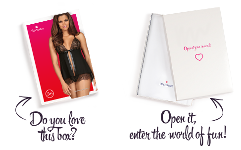 Бебідол зі стрінгами Obsessive Chiccanta з мереживом, чорний, L-XL - Зображення 9