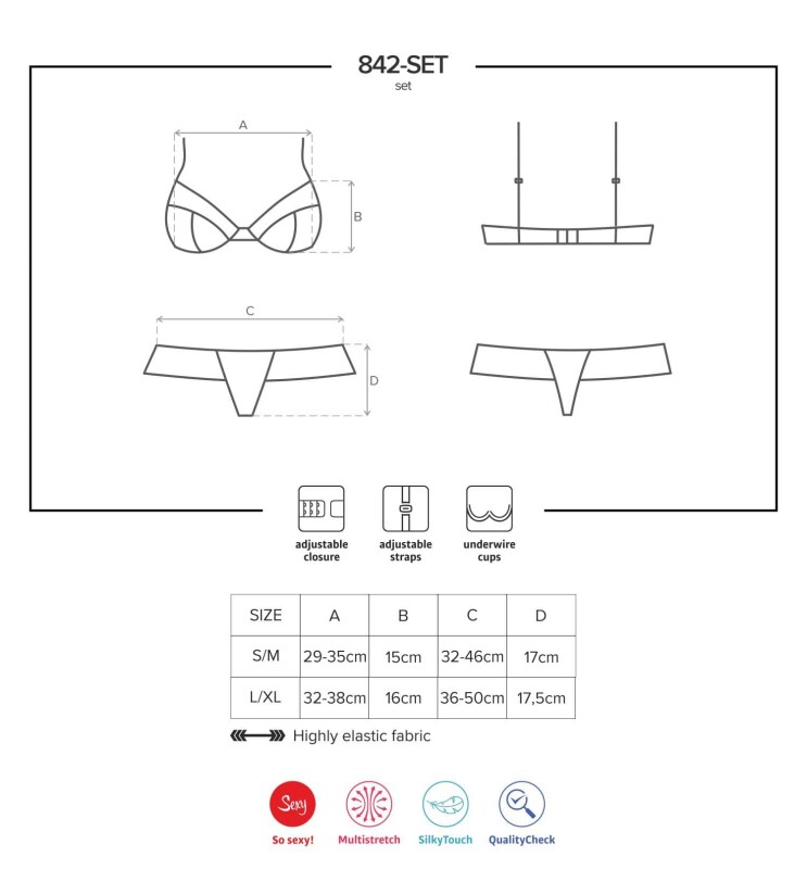 Еротичний комплект з бордовим мереживом L / XL - Изображение 7