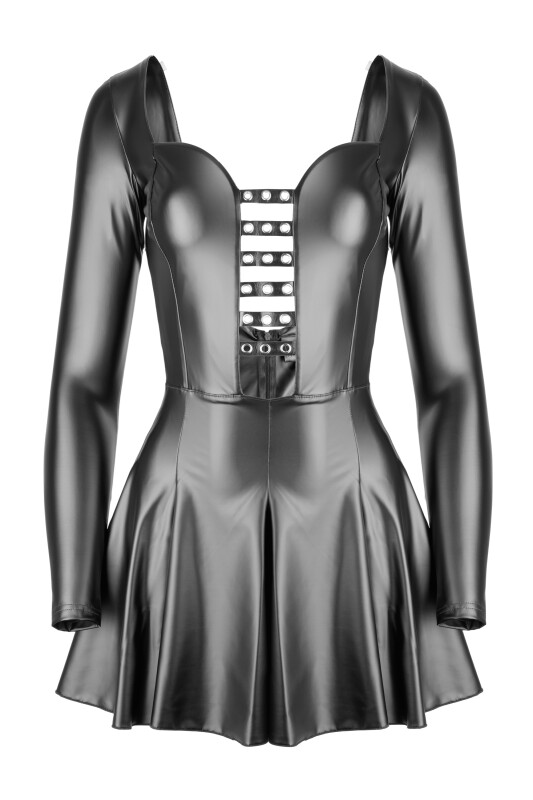 Міні-плаття Noir Handmade з заклепками розмір M, чорне - Изображение 5