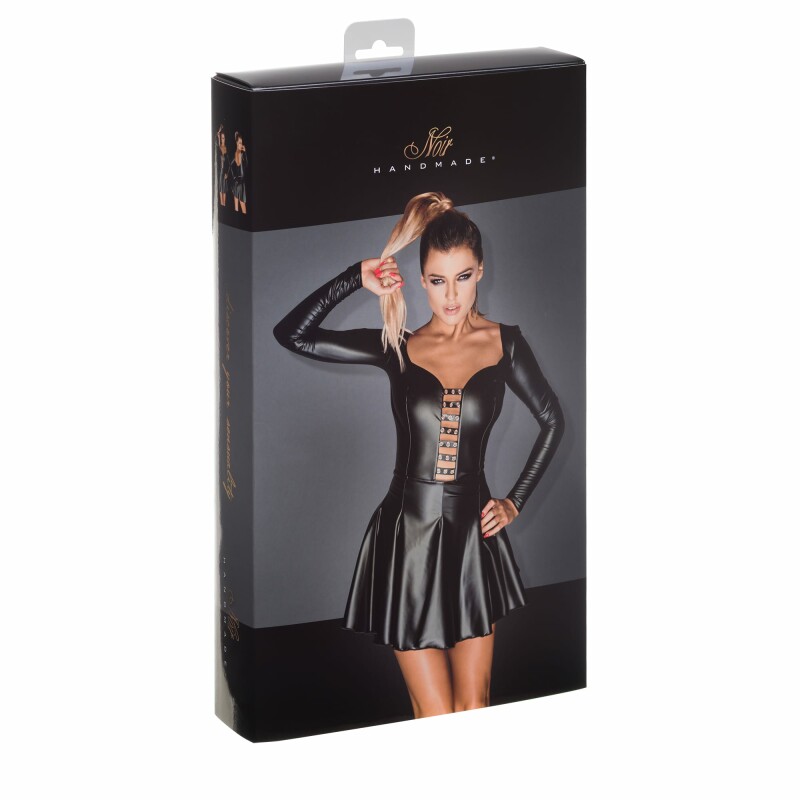 Міні-плаття Noir Handmade з заклепками розмір M, чорне - Изображение 7