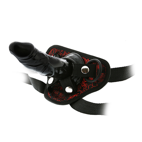 Страпон Dream Toys Blaze на трусиках з вишивкою, чорний, 13 х 4 см - Изображение 5