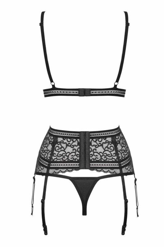 Еротичний комплект з поясом L / XL, Чорний - Зображення 9