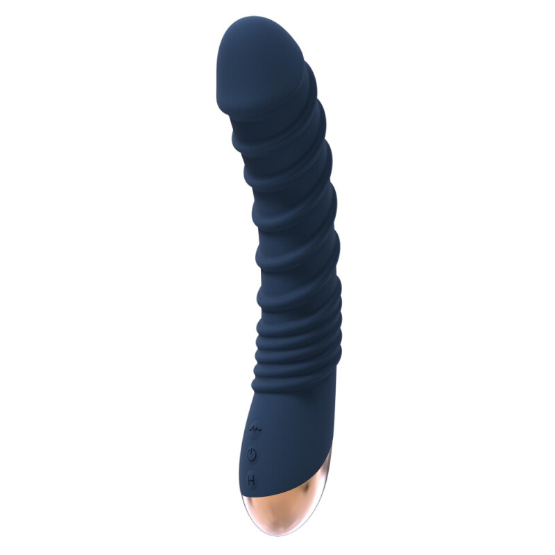 Вібратор для точки G Dream Toys Aeolus з підігрівом, синій, 21 х 4 см
