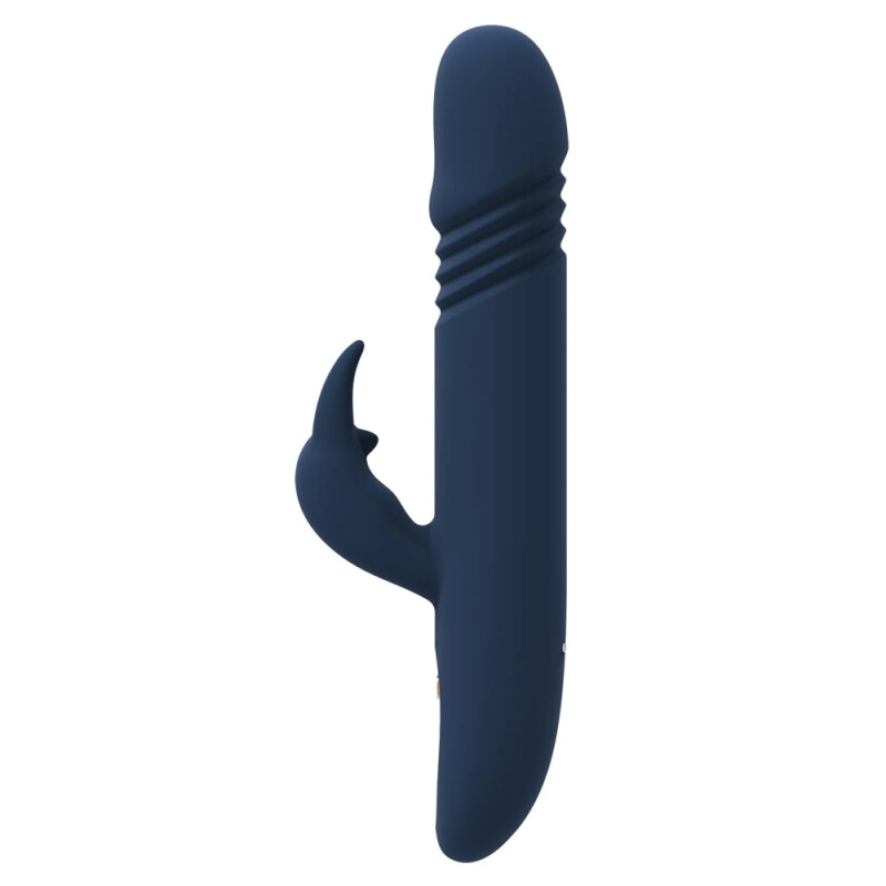 Вібратор-кролик Dreamtoys Zephyros з фрикціями, синій, 23 х 3.7 см - Изображение 4