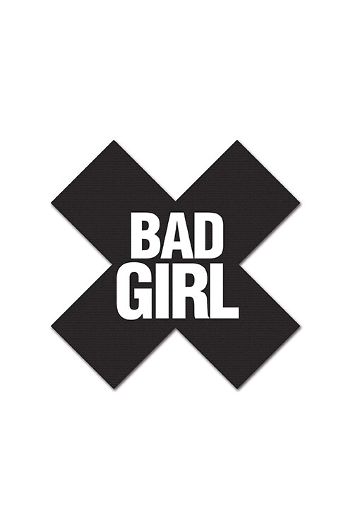 Пест у вигляді хрестиків з написом BAD GIRL, 2 пари в комплекті - Зображення 1