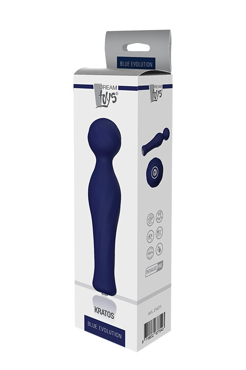 Вібратор-мікрофон Dream Toys Blue Evolution, синій, 17 х 4.1 см - Изображение 1