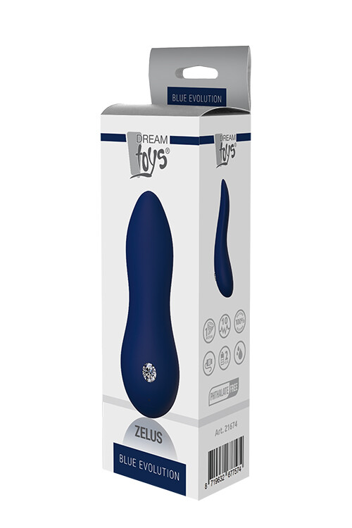 Вібратор для клітора Dream Toys Blue Evolution, синій, 11 х 4 см - Зображення 5