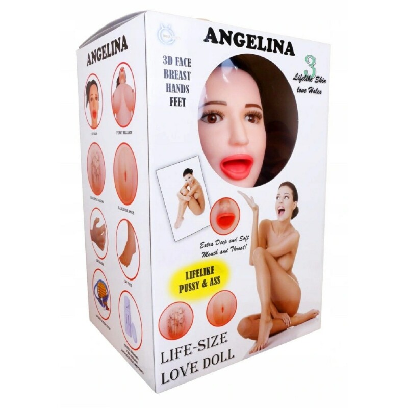 Кукла надувная Angelina 3D с руками, ногами и вставкой из киберкожи и вибростимуляцией - Зображення 2