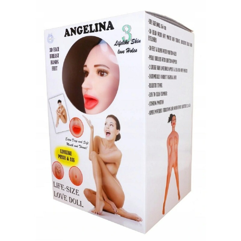 Кукла надувная Angelina 3D с руками, ногами и вставкой из киберкожи и вибростимуляцией - Зображення 4