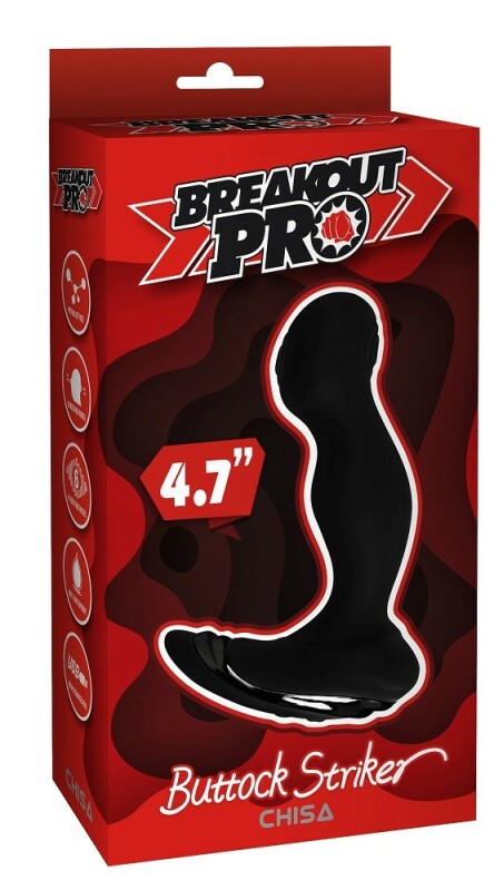Масажер простати з вібрацією і пульсацією Chisa Breakout Pro, чорний, 15.2 х 3.7 см - Зображення 1