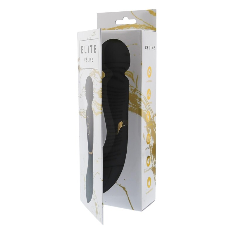 Вібратор-мікрофон Dream Toys Celine двосторонній, чорний, 22.5 х 3.9 см - Зображення 2