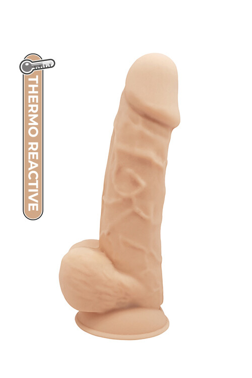 Фалоімітатор на присоску Dream Toys термоактивний, тілесний, 22 см х 4.5 см