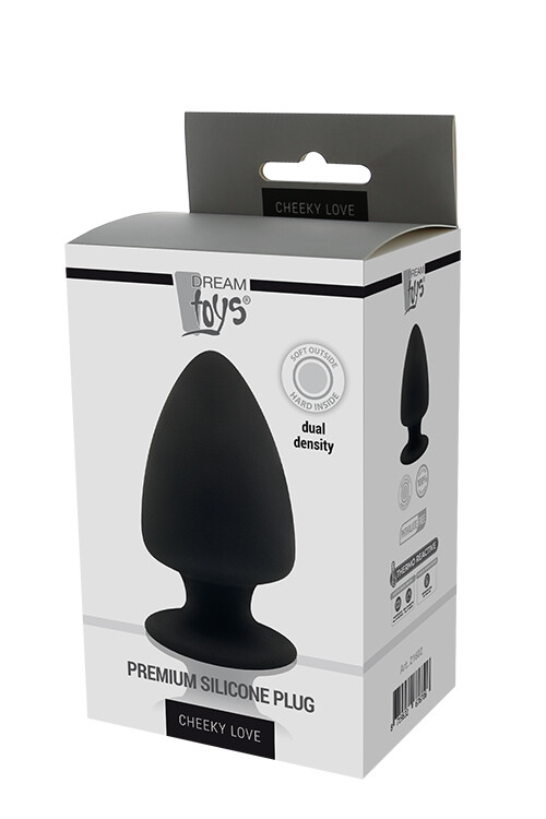 Анальна пробка Dream Toys термоактивна, чорна - Изображение 1