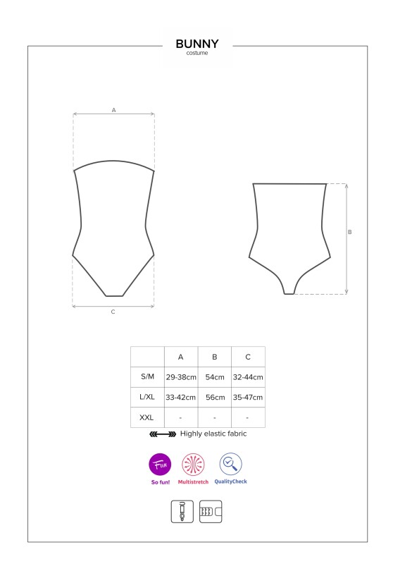 Костюм зайчика Чорний 5 предметів, розмір L / XL - Изображение 5