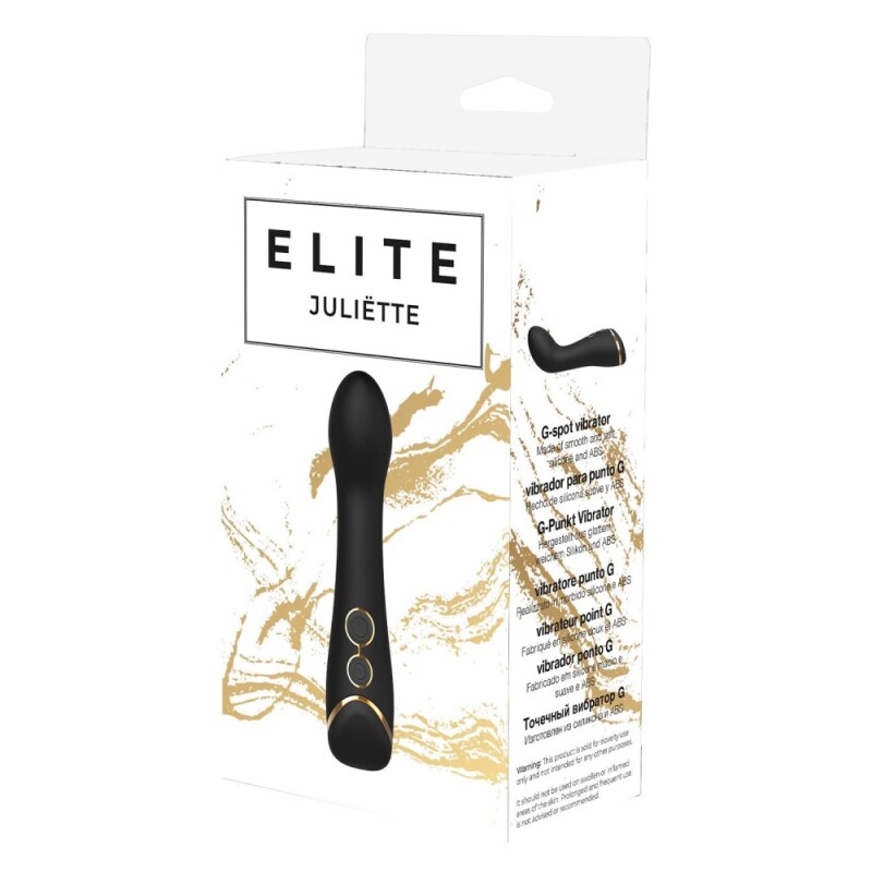Вібратор для точки G Dream Toys Elite Juliette вигнутуй, чорний, 15 х 2.9 см - Зображення 1