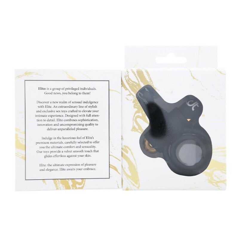 Ерекційне віброкільце Dream Toys Joel з вушками, чорне, 9 х 2.5 см - Изображение 3