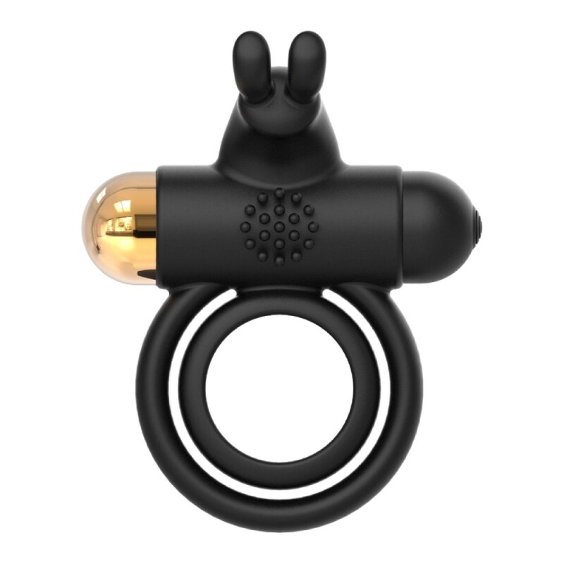 Ерекційне віброкільце Dream Toys Joel з вушками, чорне, 9 х 2.5 см - Изображение 4