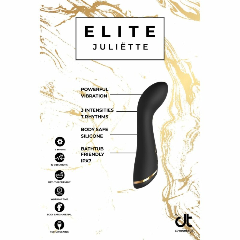 Вібратор для точки G Dream Toys Elite Juliette вигнутуй, чорний, 15 х 2.9 см - Зображення 7