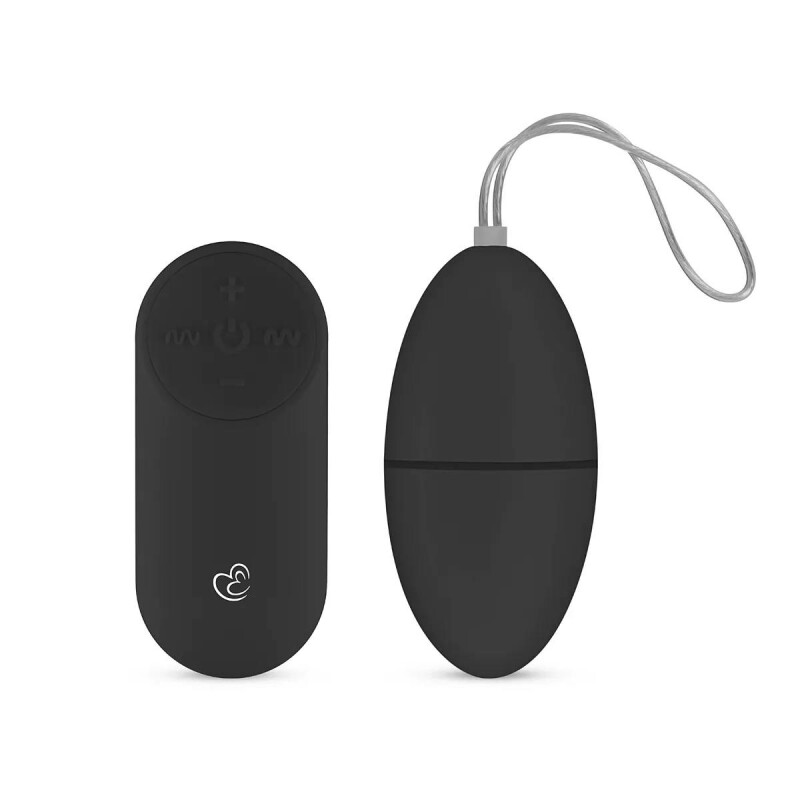 Віброяйце з дистанційним пультом Easytoys, чорне, 7 х 3.5 см