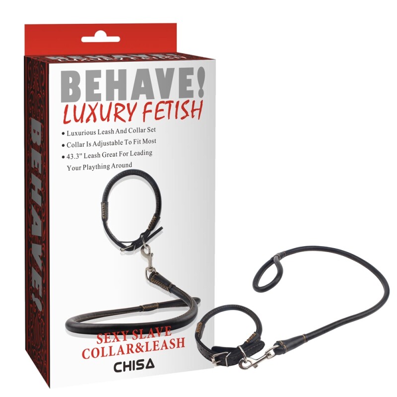 Нашийник і повідець Luxury Fetish, чорний