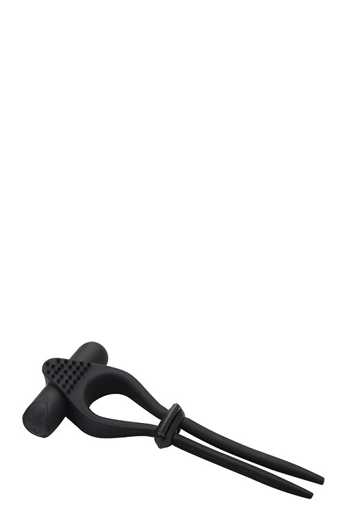 Ерекційне ласо Dream Toys зі стимулюючим виступом, чорне, 16 х 6.5 см - Зображення 3