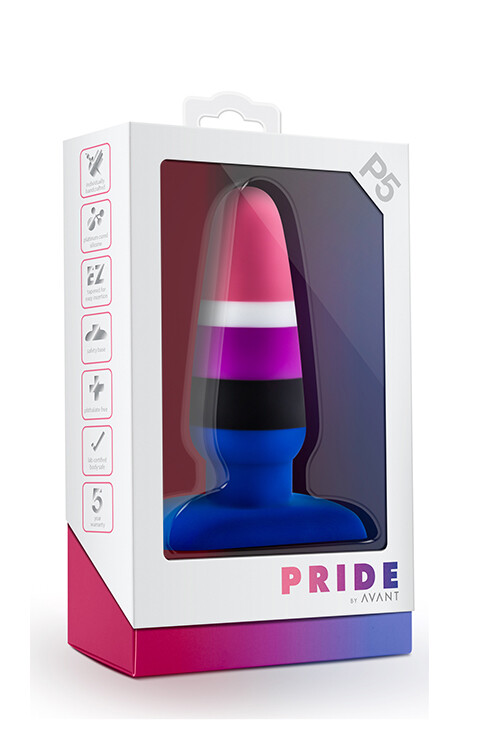 Анальна пробка Avant Genderfluid Pride, різнокольорова - Зображення 1