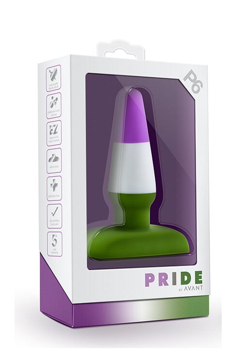 Анальна пробка Avant Genderqueer Pride, різнокольорова - Изображение 1