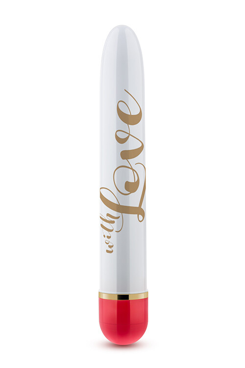 Вібратор Blush Love, біло-червоний, 14.5 х 2.5 см